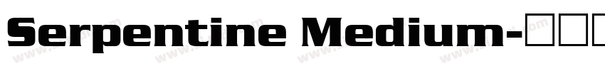 Serpentine Medium字体转换